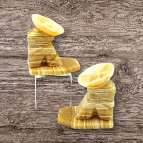 Vintage Onyx Siesta Man Book Ends - Picture 2 of 7